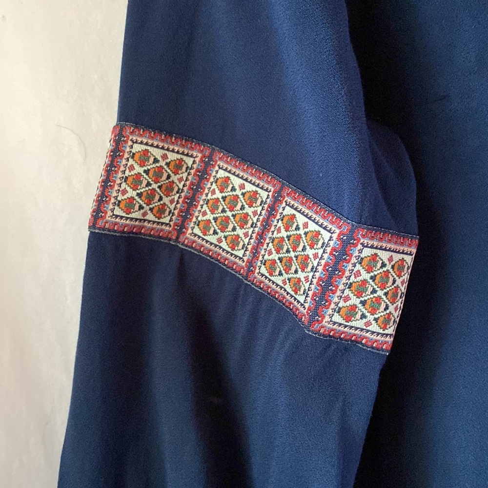 Monsoon rayon navy dress/tunic/beach cover-up - Picture 3 of 3